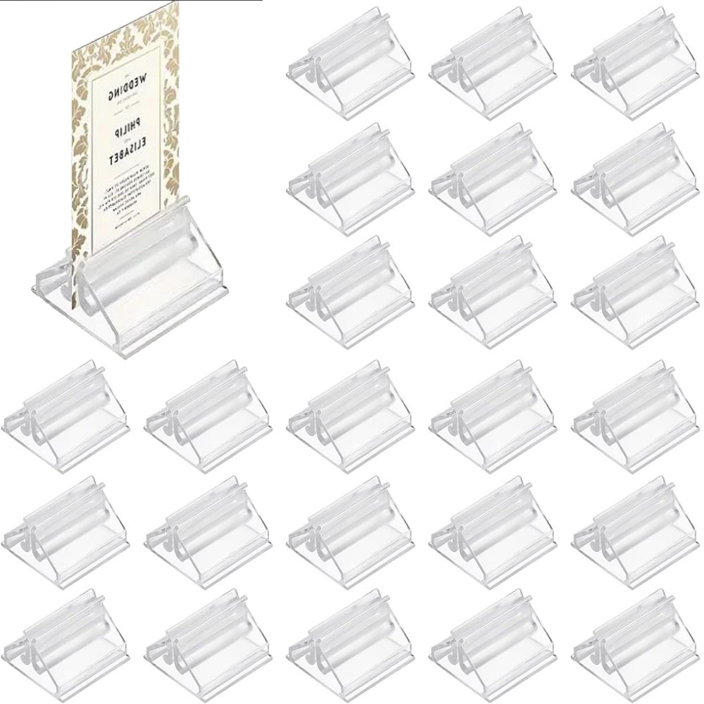 Table Number Gold - 12/24/48 ชิ้น Mini Clear ยืน Place