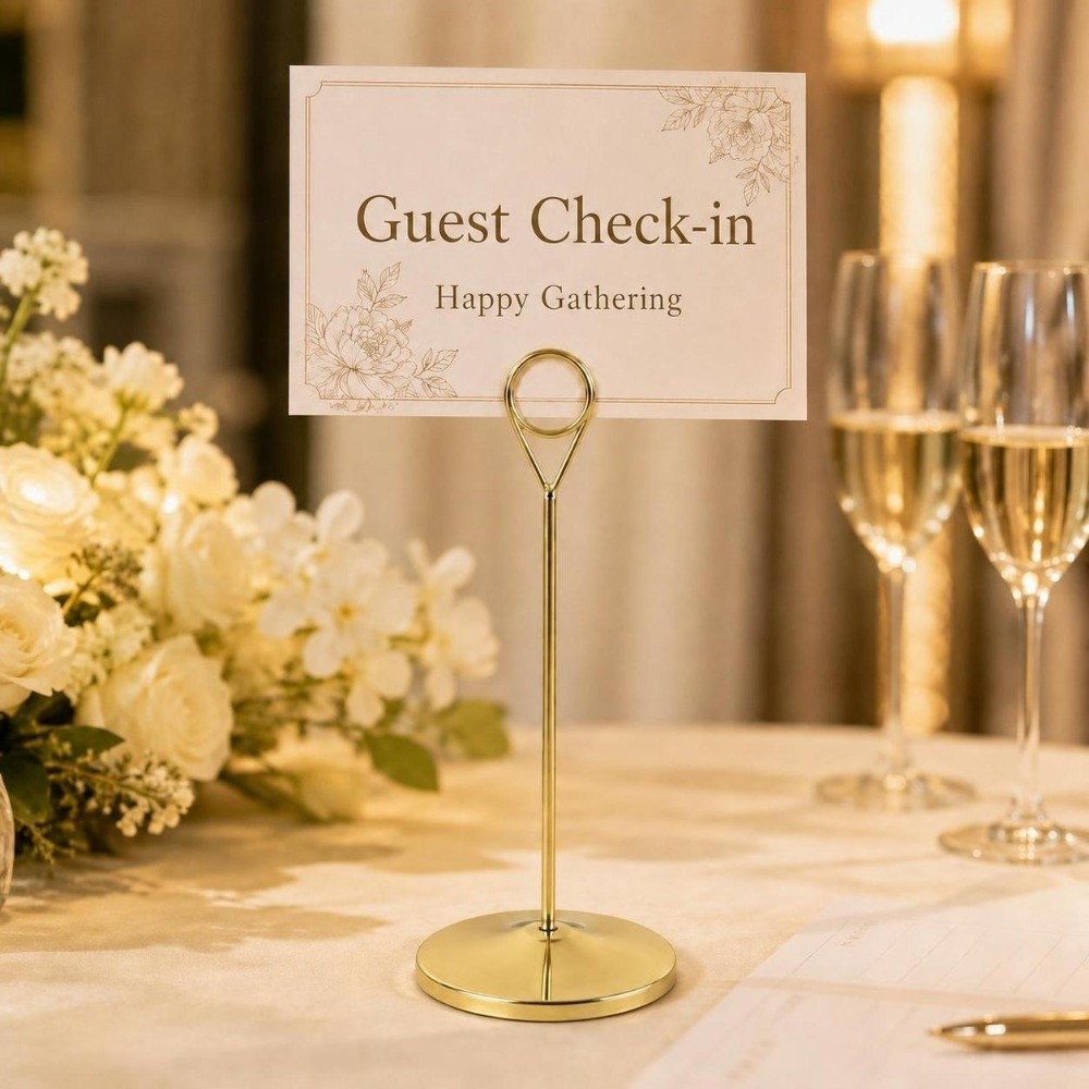 ที่วางป้ายเลขโต๊ะโลหะแบบพกพา ฐ - Table Number Gold บทวิจารณ์และราคา